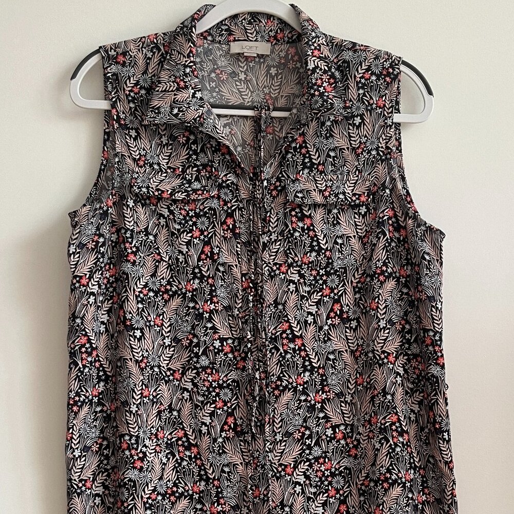 Ann Taylor Loft Outlet Pullover Dress with tie waist in Size Medium